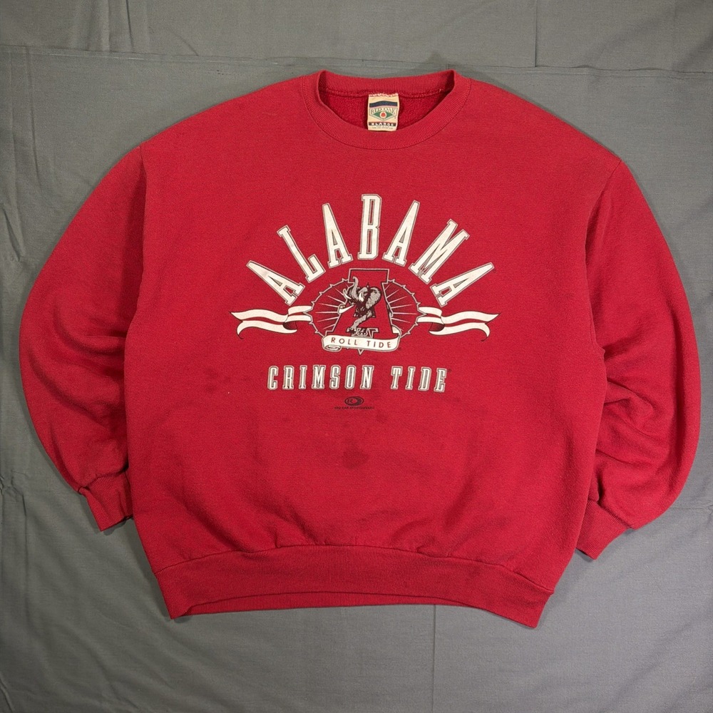 Vintage University Of Alabama Sweatshirt Size XL 90s USA Made Red